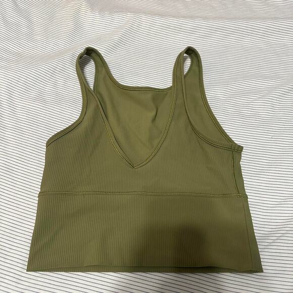 Lululemon green ribbed tank top - Picture 2 of 3